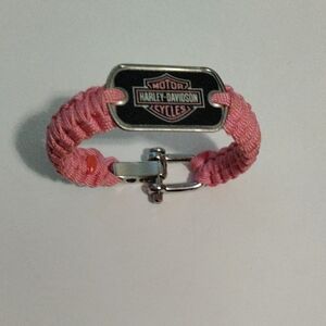 Harley-Davidson Pink and Black Paracord Bracelet